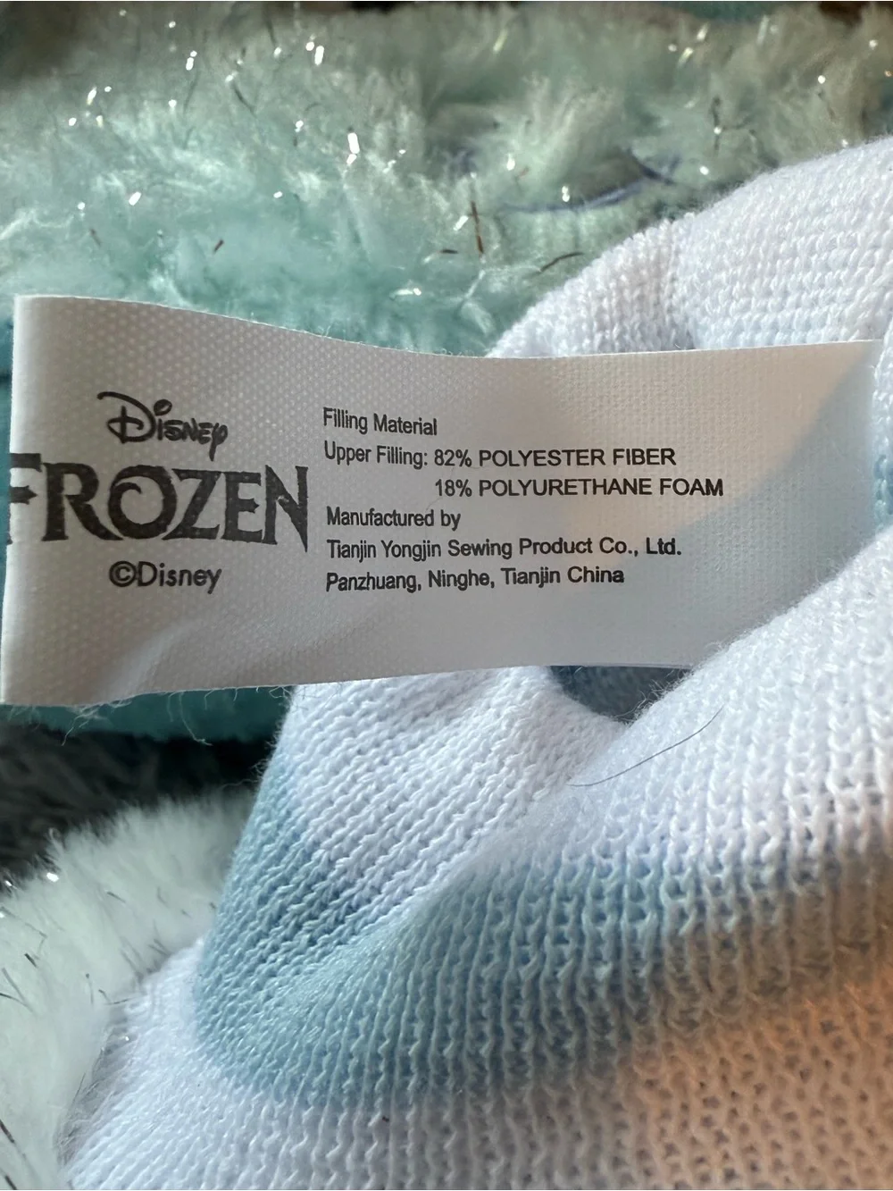 Frozen Girls 5-6 Plush Elsa and Olaf Slippers Blue, White, Orange Slip On  New